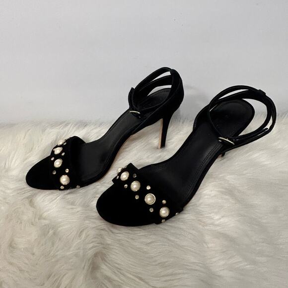 SANDRO NINA PEARLS HEELS (BLACK) SIZE 39 New in box - Picture 7 of 15